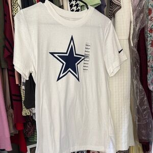 Nike White T-Shirt with Navy Dallas Cowboys Star